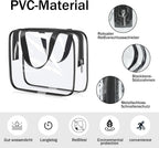 Transparente Kulturbeutel, Kulturbeutel Flugzeug Für Frauen, PVC Reisebeutel Flugzeug Für Männer, Handgepäck Flüssigkeiten, Transparente Aufbewahrungstasche, Wasserdichte Kosmetiktasche