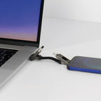 Rolling Square Incharge 6 - Schlüsselanhänger Mit Usb-C-Kabel, Universal-Smartphone-Kabel, Geschenk Für Männer, Handy-Aufladegerät 6-In-1, Technologisches Gadget, Silber, Lightning-Kabel 15 W