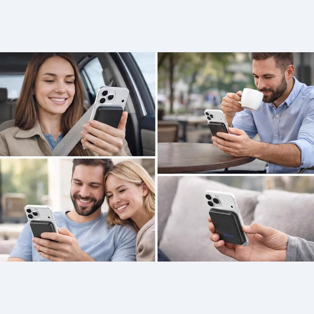 Powerbank Für Magsafe, 10000Mah 22.5W Schnellladen Magnetische Power Bank Slim, Wireless Externe Akkupack Mit Usb-C-Kabel Für Iphone & Samsung (Weiß, 5.000, Milliamperestunden (Mah))