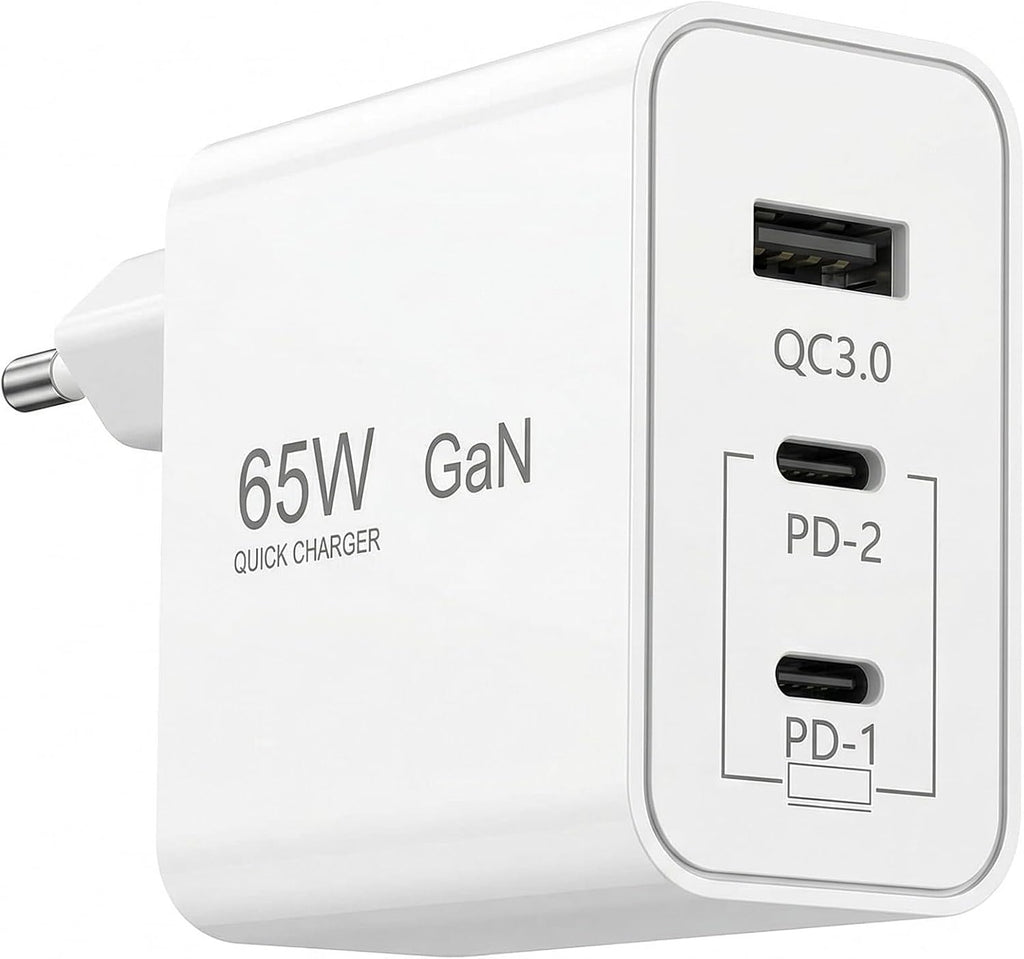 USB C Ladegerät, PD 65W USB C Netzteil Gan Schnellladegerät Multi Charging Station Adapter Desktop-Lader Für Macbook Pro/Air, Iphone, Ipad Pro, Samsung, Laptop