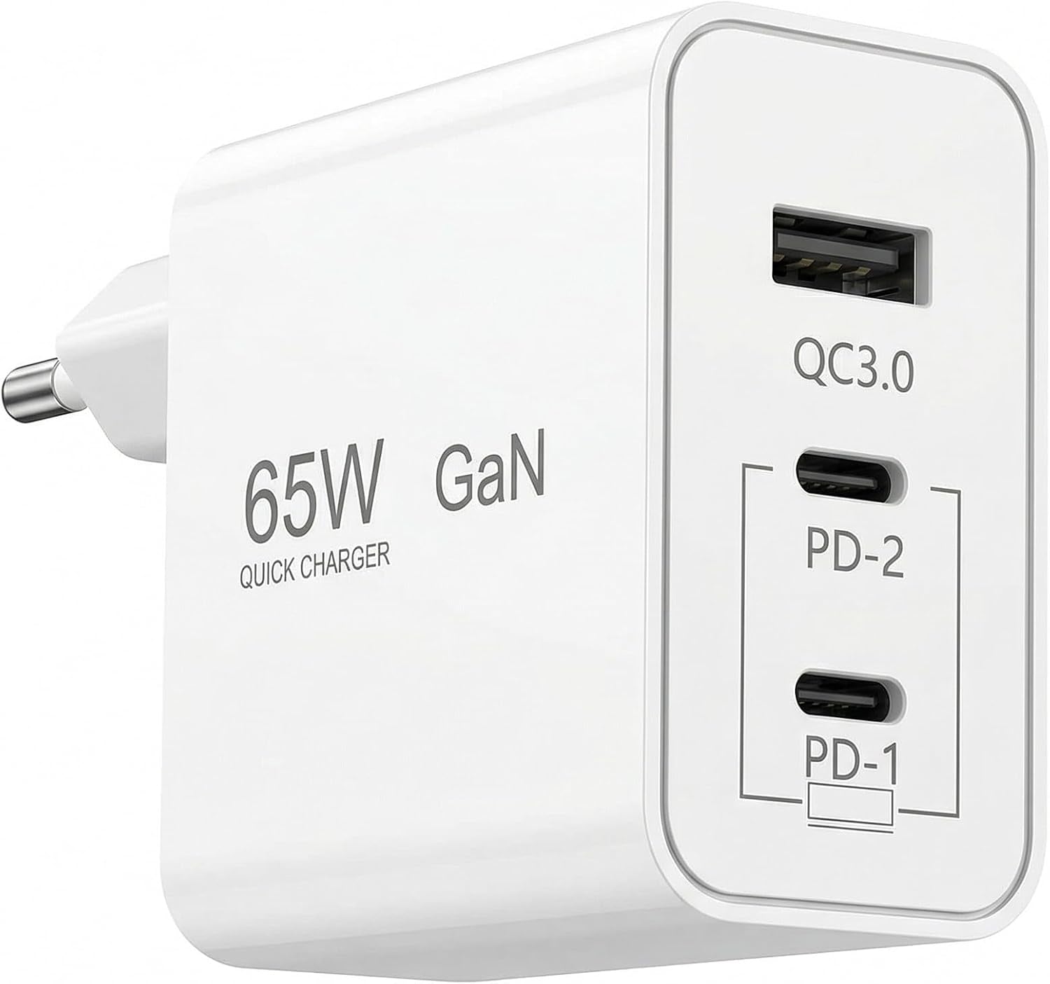USB C Ladegerät, PD 65W USB C Netzteil Gan Schnellladegerät Multi Charging Station Adapter Desktop-Lader Für Macbook Pro/Air, Iphone, Ipad Pro, Samsung, Laptop