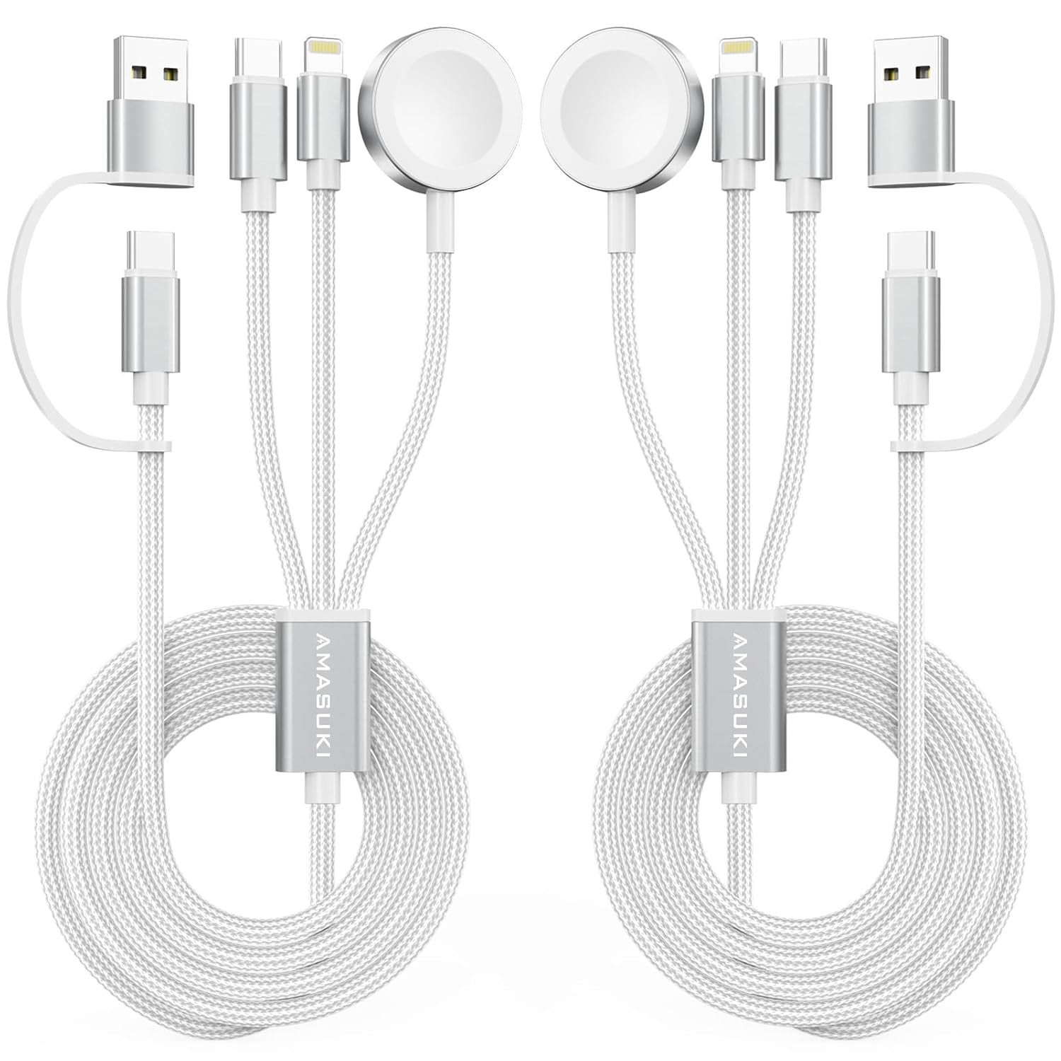 3 in 2 Ladekabel Für Apple Watch USB C Kabel Multi Charger Cable Kompatibel Mit Iwatch Ultra/Se/11/10/9/8/7/6/5/4/3/2/1 Iphone 17-11/Galaxy S23-1.25M Für Camping Travel Outdoor, Für Flugzeug Gadgets