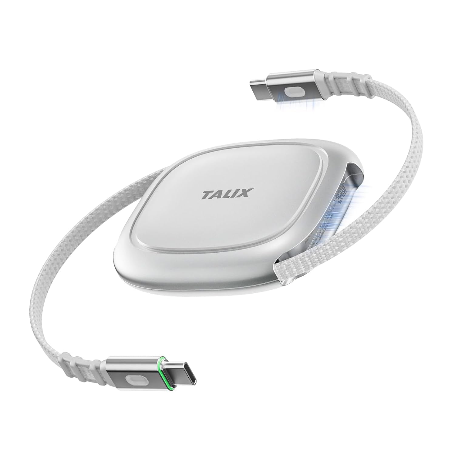 Qlex Einziehbares Usb-C-Auf-Usb-C Kabel, 240 W Schnellladen (PD 3.2), 1,2 M Rollbares Typ-C Ladekabel, Kompakt & Tragbar, Für Iphone 16/15 Pro Max, Ipad, Macbook, Galaxy S25/S24