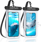 YOSH Wasserdichte Handyhülle [2 Stück], 7,0 Zoll IPX8 Unterwasser Handyhülle, Wasserfeste Handytasche Für Iphone 17 16 15 14 Pro Max XS Samsung S26 S25 S24 S23 Ultra A56 Xiaomi 17 15- Clear