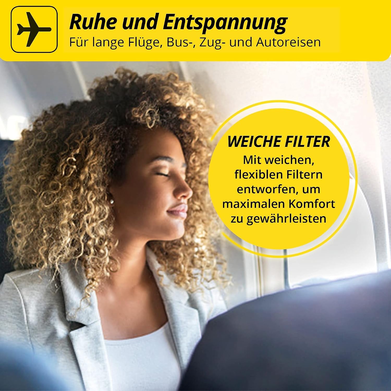 Alpine Flyfit Gehörschutz Ohrstöpsel Für Flugzeuge - Regulieren Den Luftdruck Zur Vorbeugung Von Trommelfellschmerzen - Weiche Filter Für Reisen - Bequemes Hypoallergenes Material - Wiederverwendbar