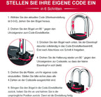 ZHEGE TSA Schlösser, Kofferschlösser, 4-Stellig Schlösser (2, Schwarz) | Rucksack Schloss Für Koffer, Tasche, Rucksäcke, Gepäckschloss, Kleines Vorhängeschlösser Zahlenschlösser Spind