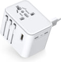 2025 Neueste Reiseadapter Weltweit, Universal Reisestecker Mit 2USB a Und 2 USB C,Internationaler Stecker Traval Adapter Für Deutschland USA England Australien Japan,Travel Essentials