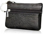 Super Mini Schwarz Leder Schlüsseletui Schlüsseltasche Klein Für Herren Damen