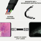 Rolling Square Incharge 6 - Schlüsselanhänger Mit Usb-C-Kabel, Universal-Smartphone-Kabel, Geschenk Für Männer, Handy-Aufladegerät 6-In-1, Technologisches Gadget, Silber, Lightning-Kabel 15 W