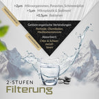 BERGKVIST® Outdoor Wasserfilter Flasche OBSIDIAN [650Ml] Mit Kompass | Trinkflasche Mit Filter Für Sauberes Trinkwasser, Wasseraufbereitung Für Die Camping-, Prepper- & Survival-Ausrüstung