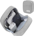 DOB SECHS Reise Kabeltasche, Wasserfest Kabel Organizer Tasche, Tragbare Elektronik Organizer Bag, Tech Pouch,Für Handyladekabel, Powerbank, Kabel, Adapter, Festplatte (Grau)