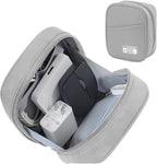 DOB SECHS Reise Kabeltasche, Wasserfest Kabel Organizer Tasche, Tragbare Elektronik Organizer Bag, Tech Pouch,Für Handyladekabel, Powerbank, Kabel, Adapter, Festplatte (Grau)