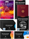 TÜV Geprüfte RFID Blocker NFC Kartenhülle | 12 Schutzhüllen Für Kreditkarte, EC Karte, Bankkarte & Reisepass | Scheckkartenhülle Kreditkarten Schutzhülle Bankomatkarten Bankkarten Karten Schutz Hülle