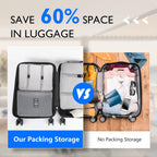 Kofferorganizer-Set in Beige, 11-Teiliges Packwürfel-Set, Wasserdichte Reisetaschen, Urlaubs- Und Reiseorganizer (Grau)