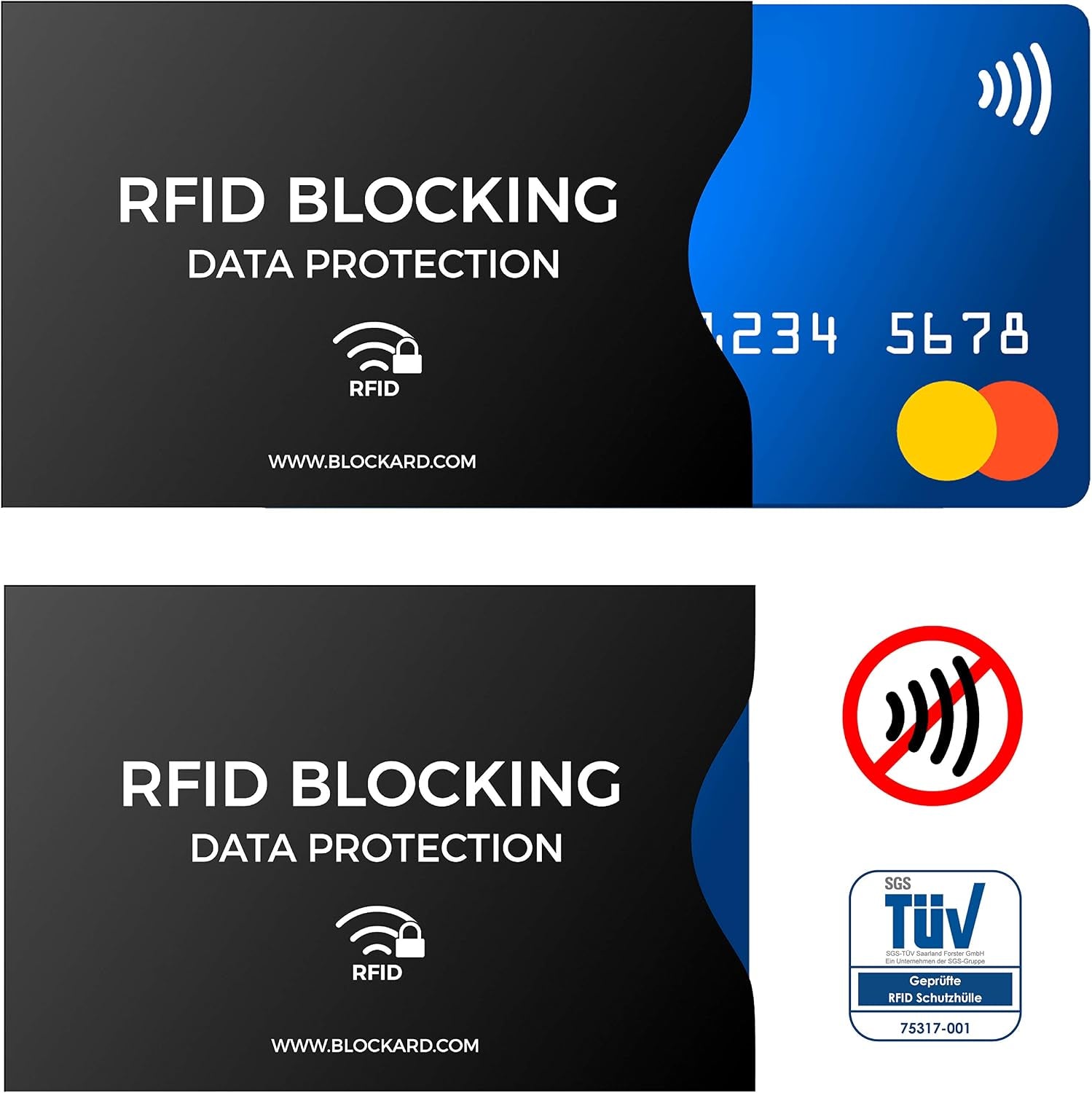 TÜV Geprüfte RFID Blocker NFC Kartenhülle | 12 Schutzhüllen Für Kreditkarte, EC Karte, Bankkarte & Reisepass | Scheckkartenhülle Kreditkarten Schutzhülle Bankomatkarten Bankkarten Karten Schutz Hülle