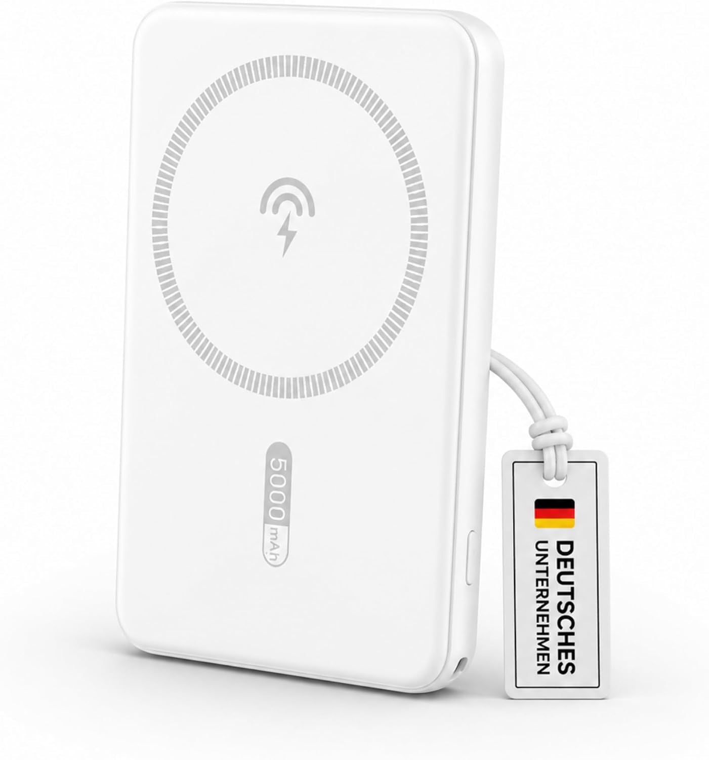 Powerbank Für Magsafe, 10000Mah 22.5W Schnellladen Magnetische Power Bank Slim, Wireless Externe Akkupack Mit Usb-C-Kabel Für Iphone & Samsung (Weiß, 5.000, Milliamperestunden (Mah))
