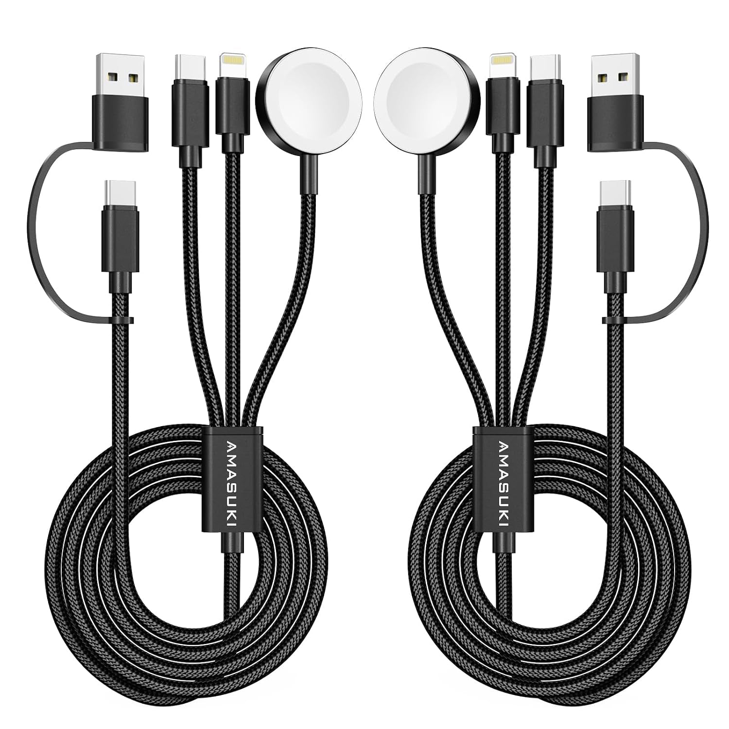 3 in 2 Ladekabel Für Apple Watch USB C Kabel Multi Charger Cable Kompatibel Mit Iwatch Ultra/Se/11/10/9/8/7/6/5/4/3/2/1 Iphone 17-11/Galaxy S23-1.25M Für Camping Travel Outdoor, Für Flugzeug Gadgets