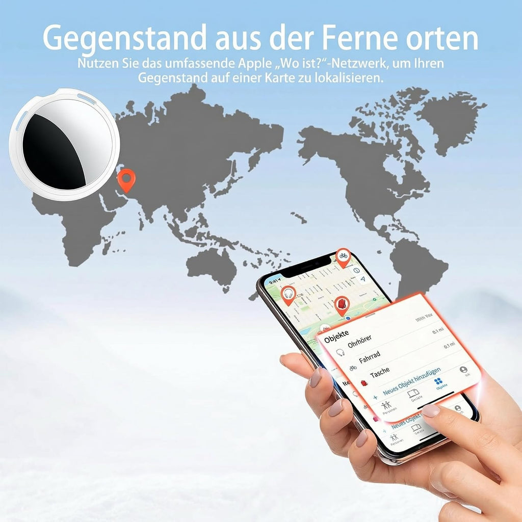 2Er Pack Air Tracker Tag [Apple Mfi-Zertifiziert] Kompatibel Mit Apple Wo Ist? App (Nur Ios) Smart Bluetooth Koffer Tracker Tagg Schlüsselfinder GPS Weltweite Ortung Für Haustier Geldbörse Hundegepäck