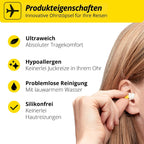 Alpine Flyfit Gehörschutz Ohrstöpsel Für Flugzeuge - Regulieren Den Luftdruck Zur Vorbeugung Von Trommelfellschmerzen - Weiche Filter Für Reisen - Bequemes Hypoallergenes Material - Wiederverwendbar
