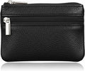 Super Mini Schwarz Leder Schlüsseletui Schlüsseltasche Klein Für Herren Damen