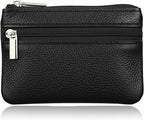 Super Mini Schwarz Leder Schlüsseletui Schlüsseltasche Klein Für Herren Damen