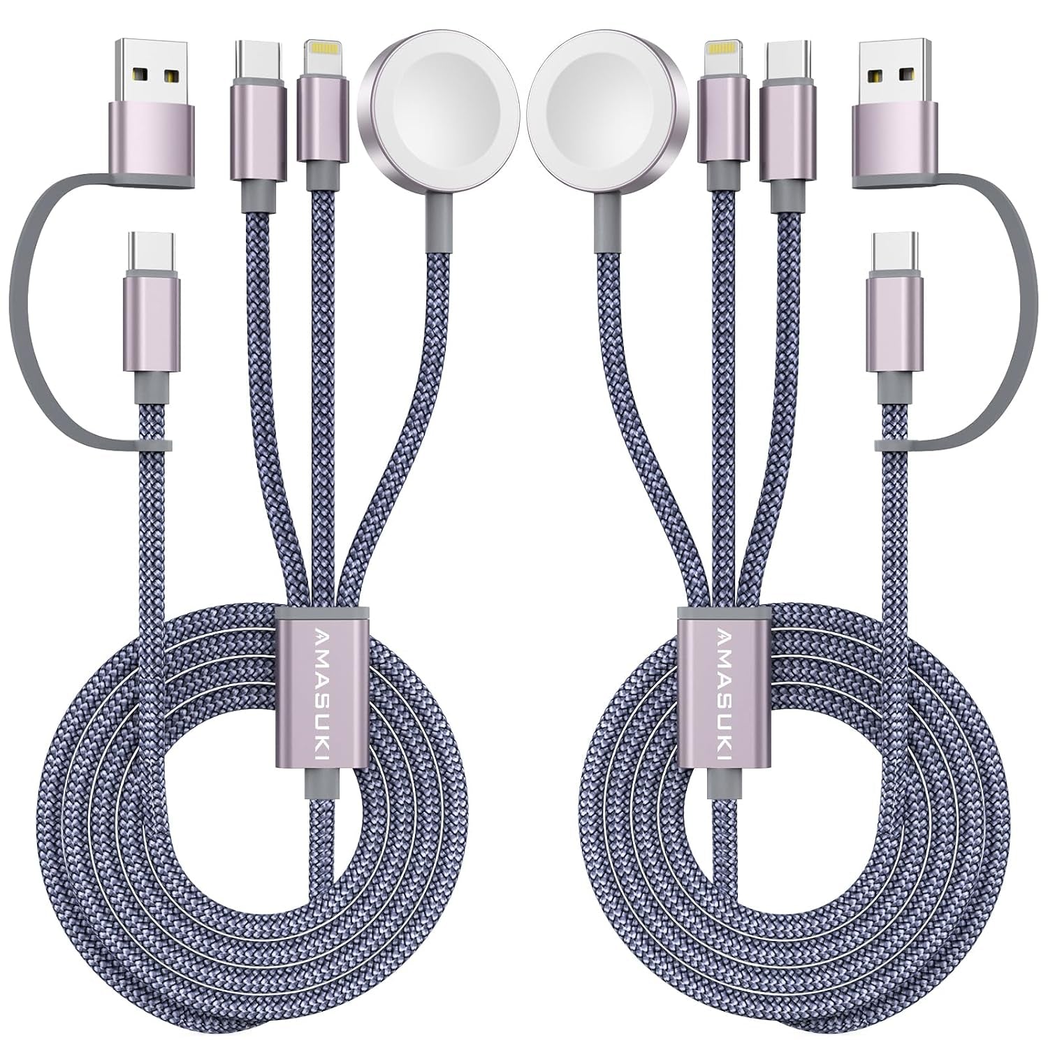 3 in 2 Ladekabel Für Apple Watch USB C Kabel Multi Charger Cable Kompatibel Mit Iwatch Ultra/Se/11/10/9/8/7/6/5/4/3/2/1 Iphone 17-11/Galaxy S23-1.25M Für Camping Travel Outdoor, Für Flugzeug Gadgets