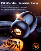 Bluetooth 5.3 Kopfhörer Kabellos, in Ear Bluetooth Kopfhörer Mit 4 ENC Mikrofonen, 48 Std Spielzeit, LED Anzeige, Hifi Stereo Sound, IPX7 Wasserdichte Sport Kopfhörer – Schwarz