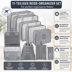 11-Piece Luggage Organizer Set - Waterproof & Lightweight