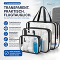 Transparent Toiletry Bag Airplane – PVC, Waterproof