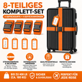 Luggage Straps & Tags 8-Piece Set – Heavy-Duty, 400 lb
