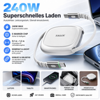 Qlex Einziehbares Usb-C-Auf-Usb-C Kabel, 240 W Schnellladen - 1,2 Meter